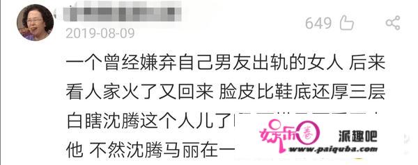 沈腾老婆评论区不堪入目，被骂拆伙沈马内涵马丽，cp粉清醒点吧