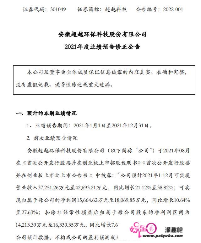 突发！刚上市就业绩大变脸，预增转为下降，超越科技咋了？