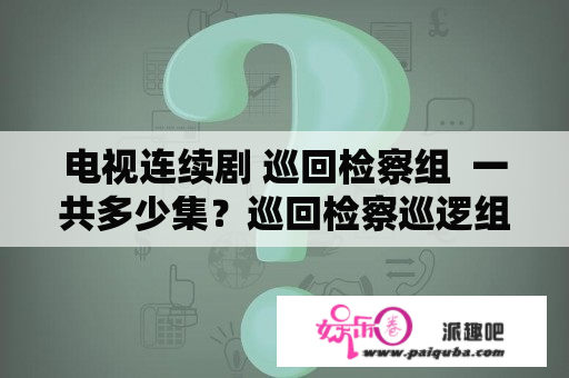 电视连续剧 巡回检察组  一共多少集？巡回检察巡逻组多少集？