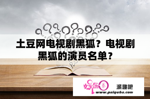 土豆网电视剧黑狐？电视剧黑狐的演员名单？