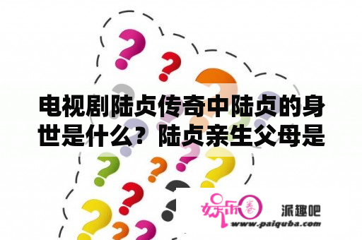 电视剧陆贞传奇中陆贞的身世是什么？陆贞亲生父母是谁？