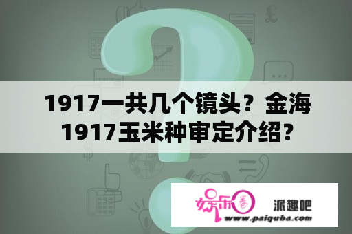 1917一共几个镜头？金海1917玉米种审定介绍？