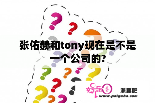 张佑赫和tony现在是不是一个公司的?