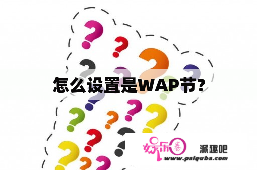 怎么设置是WAP节？