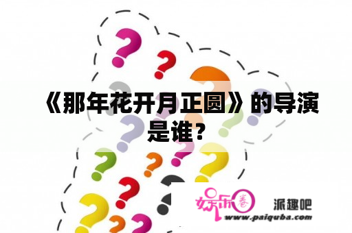 《那年花开月正圆》的导演是谁？