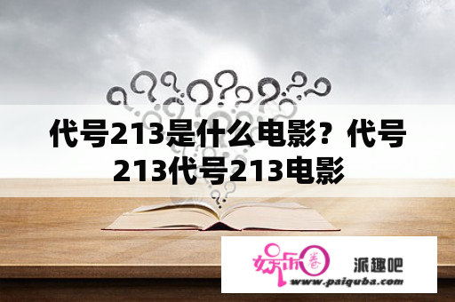 代号213是什么电影？代号213代号213电影