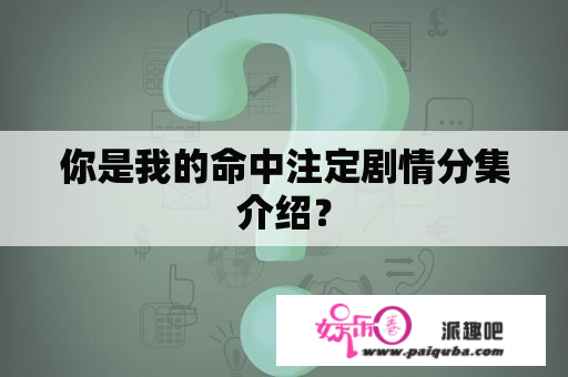 你是我的命中注定剧情分集介绍？