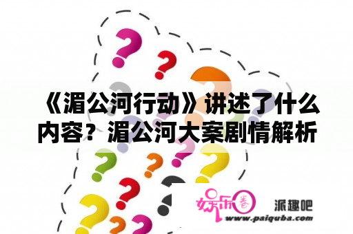 《湄公河行动》讲述了什么内容？湄公河大案剧情解析？