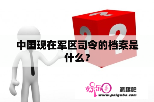 中国现在军区司令的档案是什么？