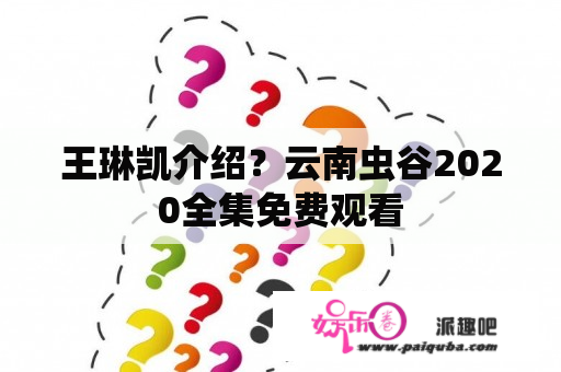 王琳凯介绍？云南虫谷2020全集免费观看