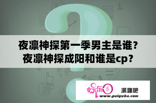 夜凛神探第一季男主是谁？夜凛神探成阳和谁是cp？