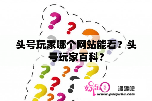 头号玩家哪个网站能看？头号玩家百科？