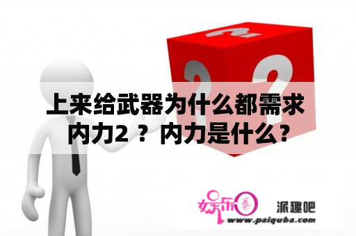 上来给武器为什么都需求 内力2 ？内力是什么？