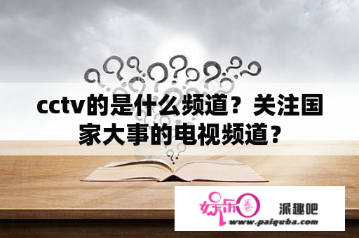 cctv的是什么频道？关注国家大事的电视频道？