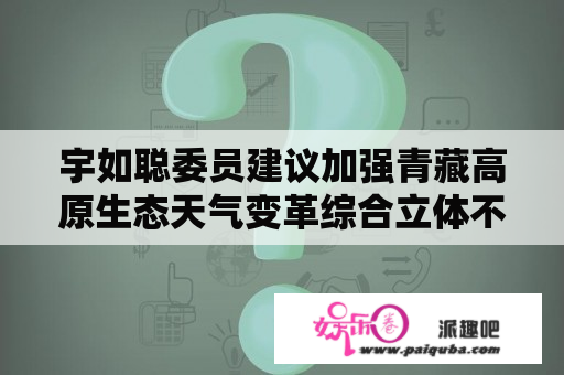 宇如聪委员建议加强青藏高原生态天气变革综合立体不雅测网建立