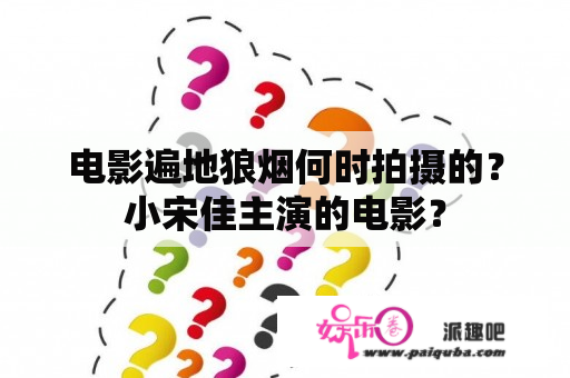 电影遍地狼烟何时拍摄的？小宋佳主演的电影？