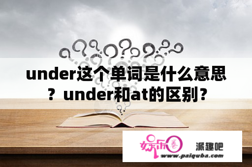 under这个单词是什么意思？under和at的区别？