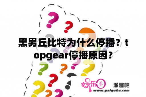 黑男丘比特为什么停播？topgear停播原因？