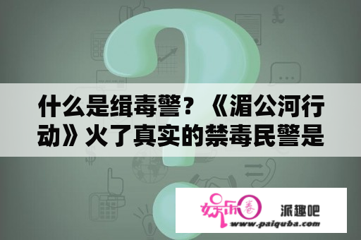 什么是缉毒警？《湄公河行动》火了真实的禁毒民警是啥样的？