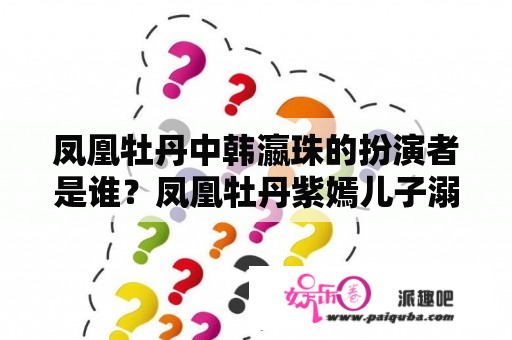 凤凰牡丹中韩瀛珠的扮演者是谁？凤凰牡丹紫嫣儿子溺水身亡？