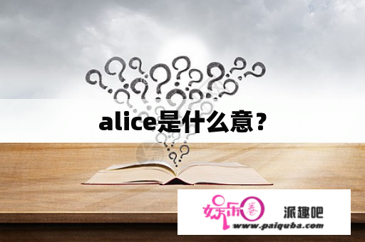 alice是什么意？