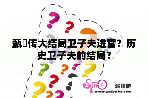 甄嬛传大结局卫子夫进宫？历史卫子夫的结局？