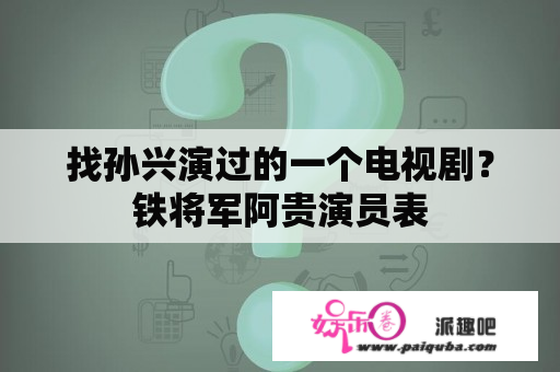 找孙兴演过的一个电视剧？铁将军阿贵演员表