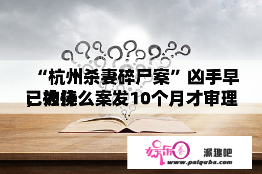 “杭州杀妻碎尸案”凶手早已被挠
，为什么案发10个月才审理？