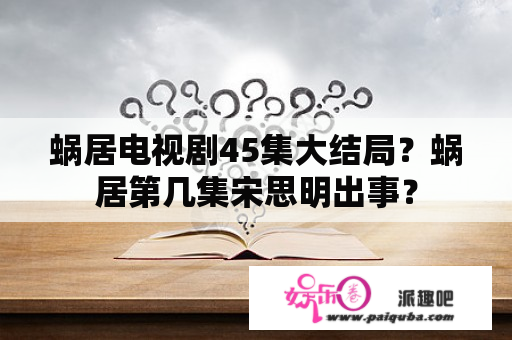 蜗居电视剧45集大结局？蜗居第几集宋思明出事？