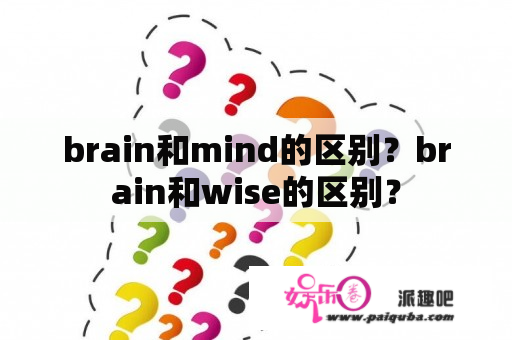 brain和mind的区别？brain和wise的区别？