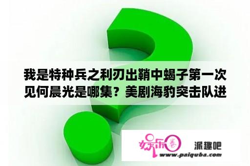 我是特种兵之利刃出鞘中蝎子第一次见何晨光是哪集？美剧海豹突击队进入南海是第几集？