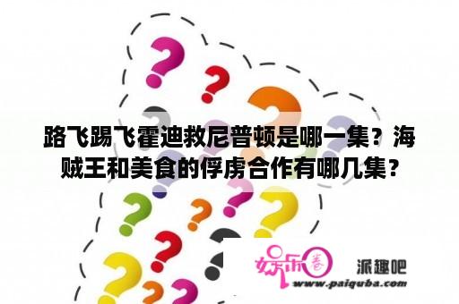 路飞踢飞霍迪救尼普顿是哪一集？海贼王和美食的俘虏合作有哪几集？