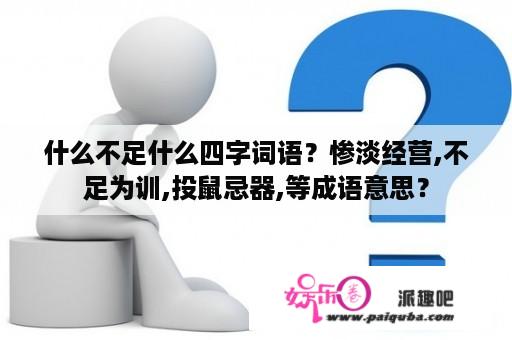 什么不足什么四字词语？惨淡经营,不足为训,投鼠忌器,等成语意思？