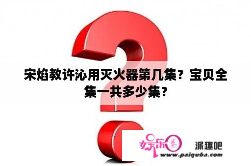 宋焰教许沁用灭火器第几集？宝贝全集一共多少集？