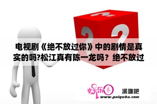 电视剧《绝不放过你》中的剧情是真实的吗?松江真有陈一龙吗？绝不放过你大结局？