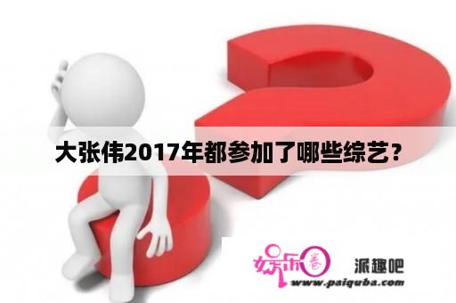 大张伟2017年都参加了哪些综艺？