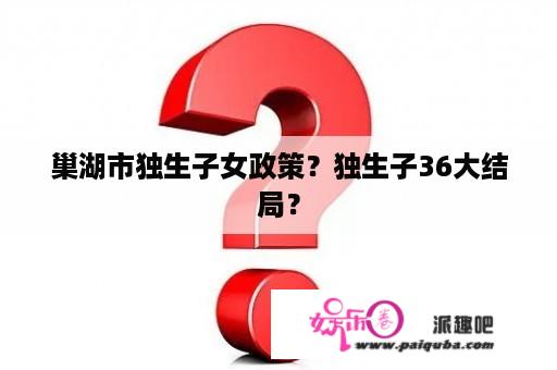 巢湖市独生子女政策？独生子36大结局？