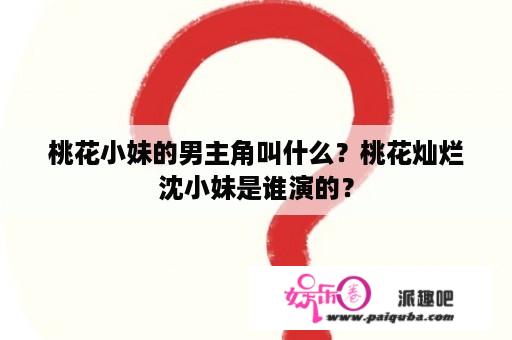 桃花小妹的男主角叫什么？桃花灿烂沈小妹是谁演的？