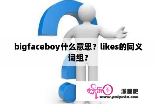 bigfaceboy什么意思？likes的同义词组？