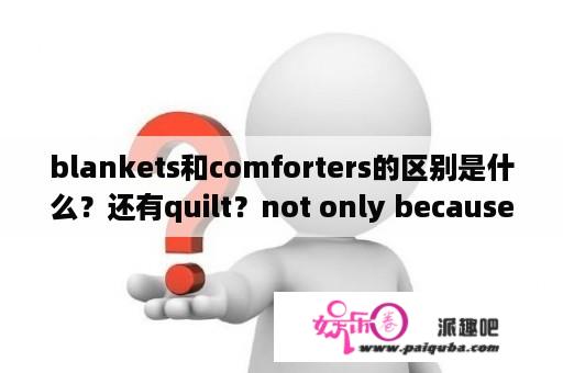 blankets和comforters的区别是什么？还有quilt？not only because？