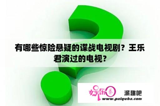 有哪些惊险悬疑的谍战电视剧？王乐君演过的电视？