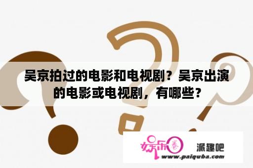 吴京拍过的电影和电视剧？吴京出演的电影或电视剧，有哪些？