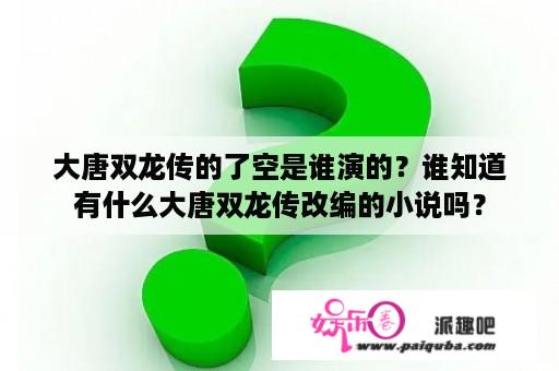 大唐双龙传的了空是谁演的？谁知道有什么大唐双龙传改编的小说吗？