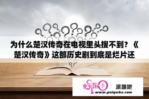 为什么楚汉传奇在电视里头搜不到？《楚汉传奇》这部历史剧到底是烂片还是还是好剧？