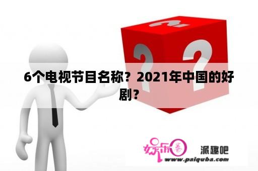 6个电视节目名称？2021年中国的好剧？