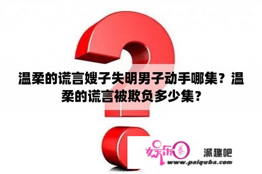 温柔的谎言嫂子失明男子动手哪集？温柔的谎言被欺负多少集？