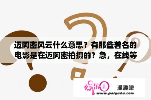 迈阿密风云什么意思？有那些著名的电影是在迈阿密拍摄的？急，在线等，最少说5个？