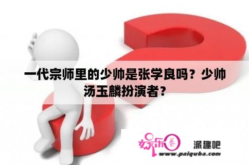 一代宗师里的少帅是张学良吗？少帅汤玉麟扮演者？