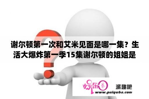 谢尔顿第一次和艾米见面是哪一集？生活大爆炸第一季15集谢尔顿的姐姐是谁演的？