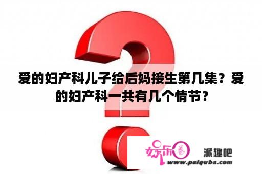 爱的妇产科儿子给后妈接生第几集？爱的妇产科一共有几个情节？